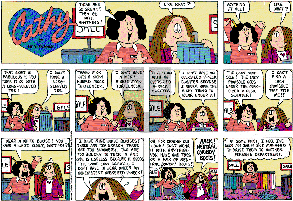 Cathy Classics - Sunday October 23, 2011 Comic Strip