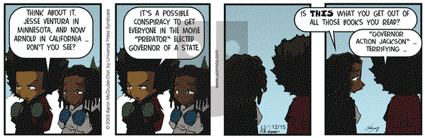 The Boondocks on Monday December 15, 2003 Comic Strip
