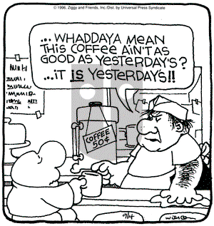 Ziggy on Wednesday September 4, 1996 Comic Strip