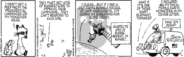 Over the Hedge on Saturday April 3, 2004 Comic Strip