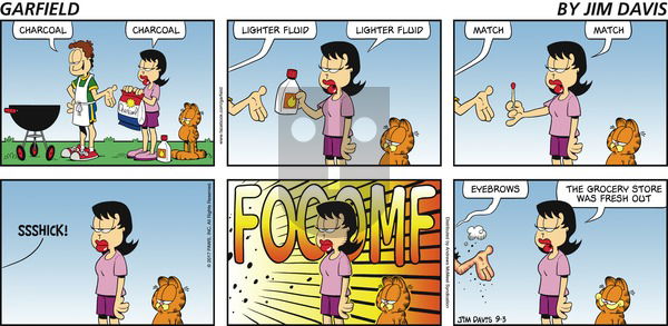 Garfield - Sunday September 3, 2017 Comic Strip