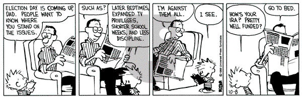 Calvin and Hobbes on Saturday October 8, 1988 Comic Strip