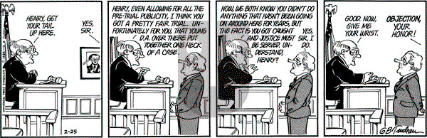 Doonesbury on Thursday February 25, 1982 Comic Strip