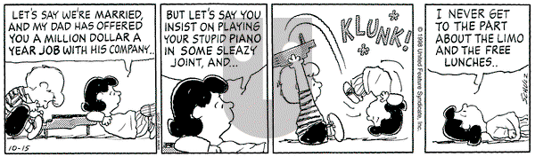 Peanuts on Monday November 30, 1998 Comic Strip