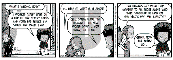 The Boondocks on Friday March 31, 2000 Comic Strip