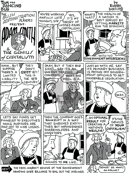 Tom the Dancing Bug on Saturday April 20, 2002 Comic Strip