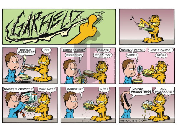 Garfield on Sunday October 13, 1996 Comic Strip