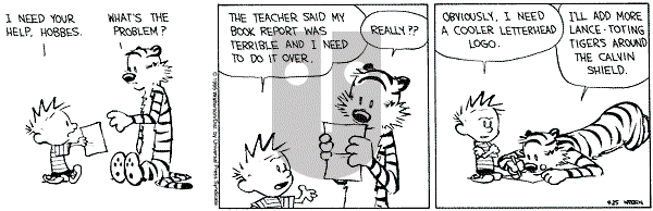 Calvin and Hobbes - Monday September 25, 1995 Comic Strip