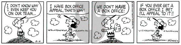 Peanuts on Friday August 4, 1978 Comic Strip
