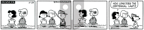 Peanuts on Thursday November 23, 1961 Comic Strip