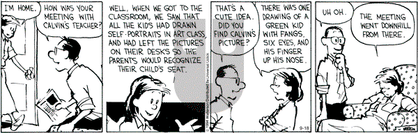Calvin and Hobbes on Thursday September 18, 2014 Comic Strip