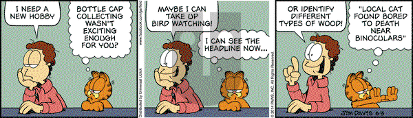 Garfield on Tuesday June 3, 2014 Comic Strip