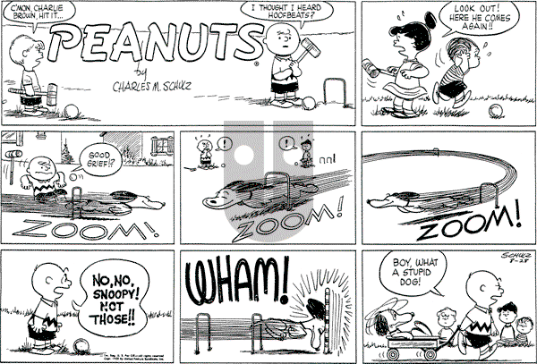 Peanuts - Sunday August 28, 1955 Comic Strip