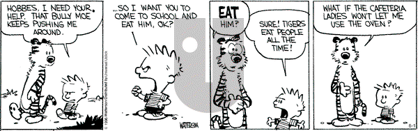 Calvin and Hobbes - Wednesday June 1, 2016 Comic Strip