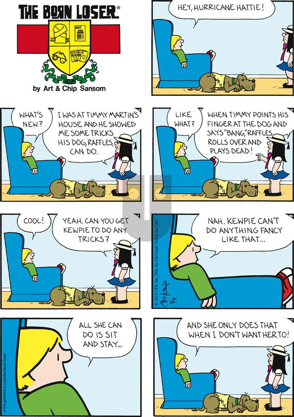 The Born Loser on Sunday March 9, 2014 Comic Strip