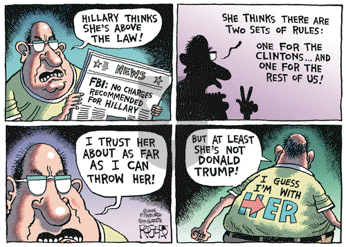 Rob Rogers on Thursday July 7, 2016 Comic Strip