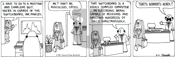 Cathy Classics on Thursday May 14, 1981 Comic Strip