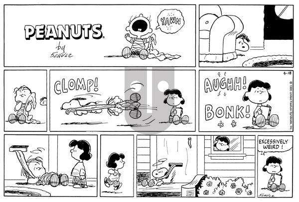 Peanuts on Sunday June 18, 1995 Comic Strip