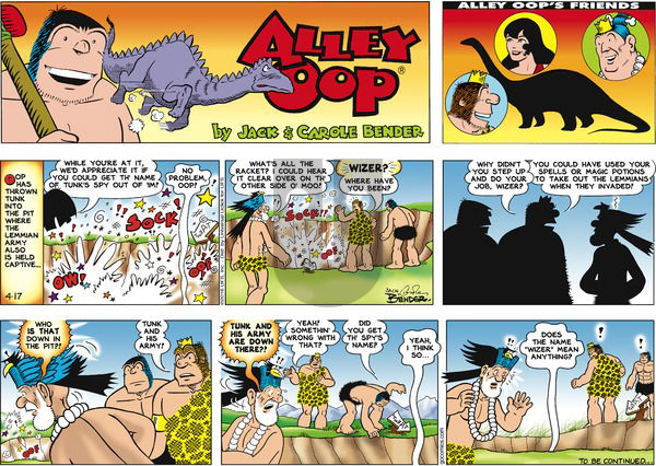 Alley Oop on Sunday April 17, 2016 Comic Strip