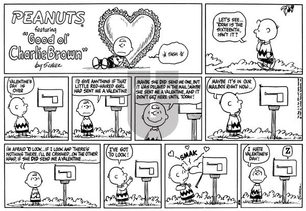 Peanuts on Sunday February 16, 1969 Comic Strip