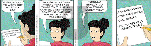 Nancy on Monday May 25, 2020 Comic Strip
