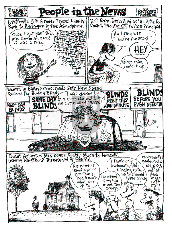 Richard's Poor Almanac on Wednesday April 15, 2015 Comic Strip