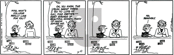 Doonesbury - Monday December 27, 1971 Comic Strip
