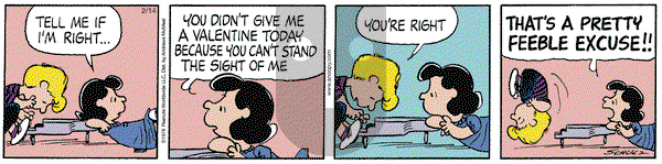 Peanuts - Friday February 14, 2025 Comic Strip