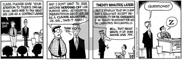 Grand Avenue on Tuesday March 22, 2005 Comic Strip