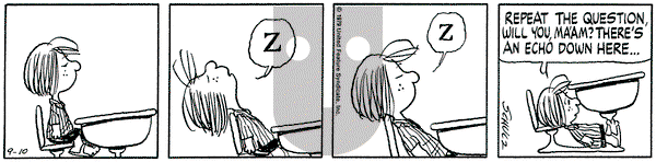 Peanuts on Monday September 10, 1979 Comic Strip