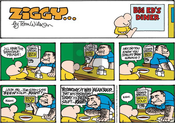 Ziggy on Sunday September 20, 2015 Comic Strip