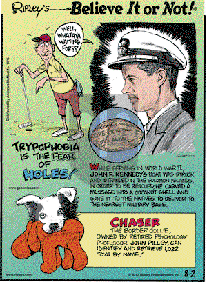 Ripley's Believe It or Not on Wednesday August 2, 2017 Comic Strip