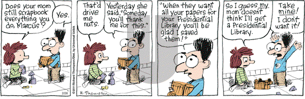 Cul de Sac on Friday February 26, 2016 Comic Strip