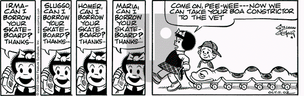 Nancy on Friday October 11, 2002 Comic Strip