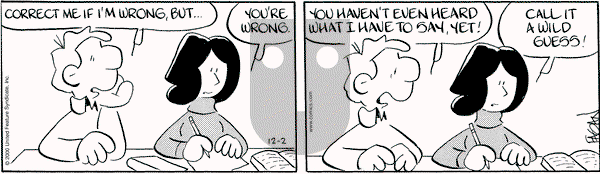 Drabble on Saturday December 2, 2000 Comic Strip