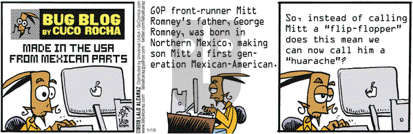 La Cucaracha on Thursday January 19, 2012 Comic Strip