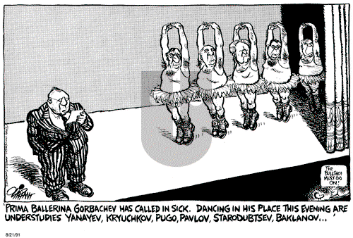 Pat Oliphant on Wednesday August 21, 1991 Comic Strip
