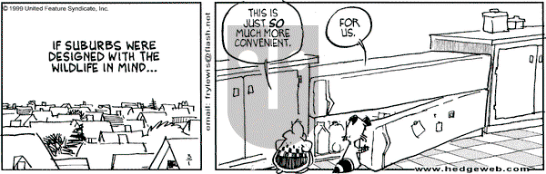 Over the Hedge on Monday March 1, 1999 Comic Strip