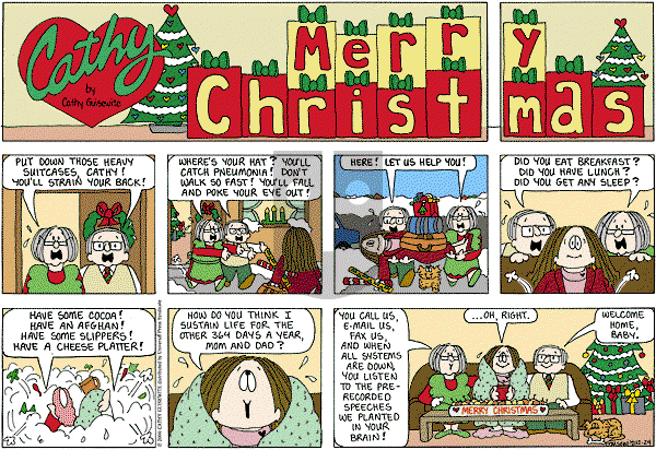 Cathy Classics - Sunday December 24, 2000 Comic Strip