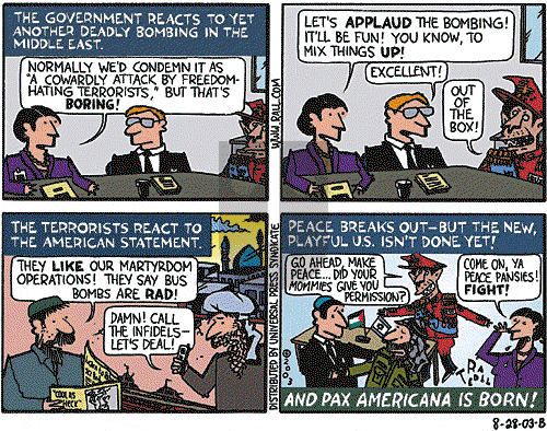 Ted Rall on Saturday August 30, 2003 Comic Strip