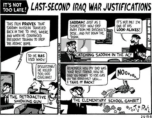 Ted Rall on Saturday February 8, 2003 Comic Strip
