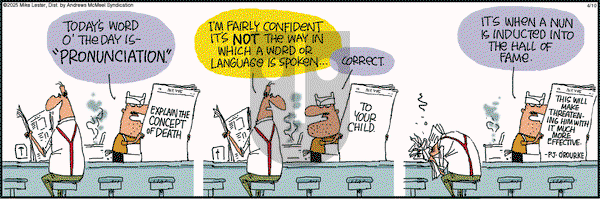 Mike du Jour on Thursday April 10, 2025 Comic Strip