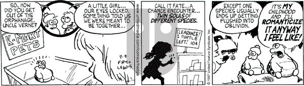 Over the Hedge on Wednesday July 9, 1997 Comic Strip