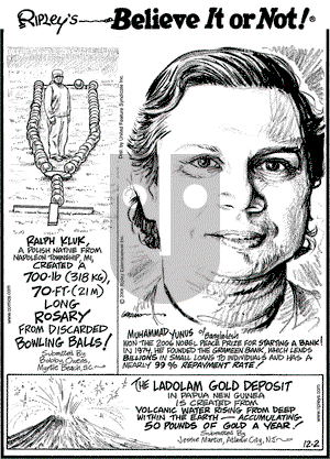 Ripley's Believe It or Not - Saturday December 2, 2006 Comic Strip