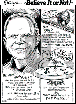 Ripley's Believe It or Not on Friday May 27, 2005 Comic Strip