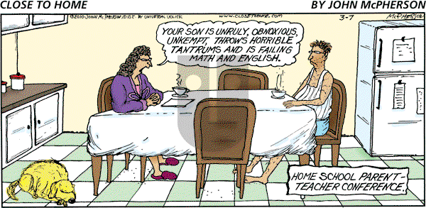 Close to Home on Sunday March 7, 2010 Comic Strip