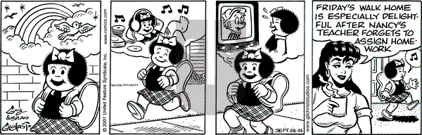 Nancy on Friday December 14, 2001 Comic Strip
