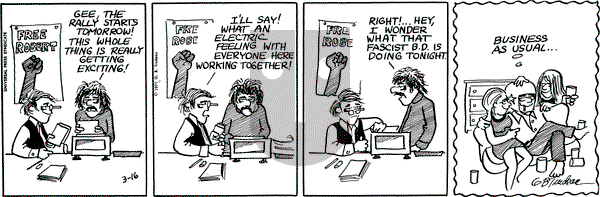 Doonesbury - Tuesday March 16, 1971 Comic Strip