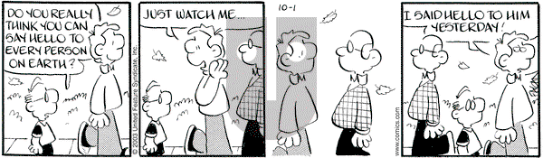 Drabble - Wednesday October 1, 2003 Comic Strip
