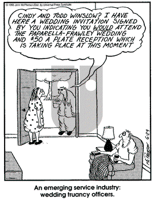 Close to Home on Saturday June 24, 1995 Comic Strip